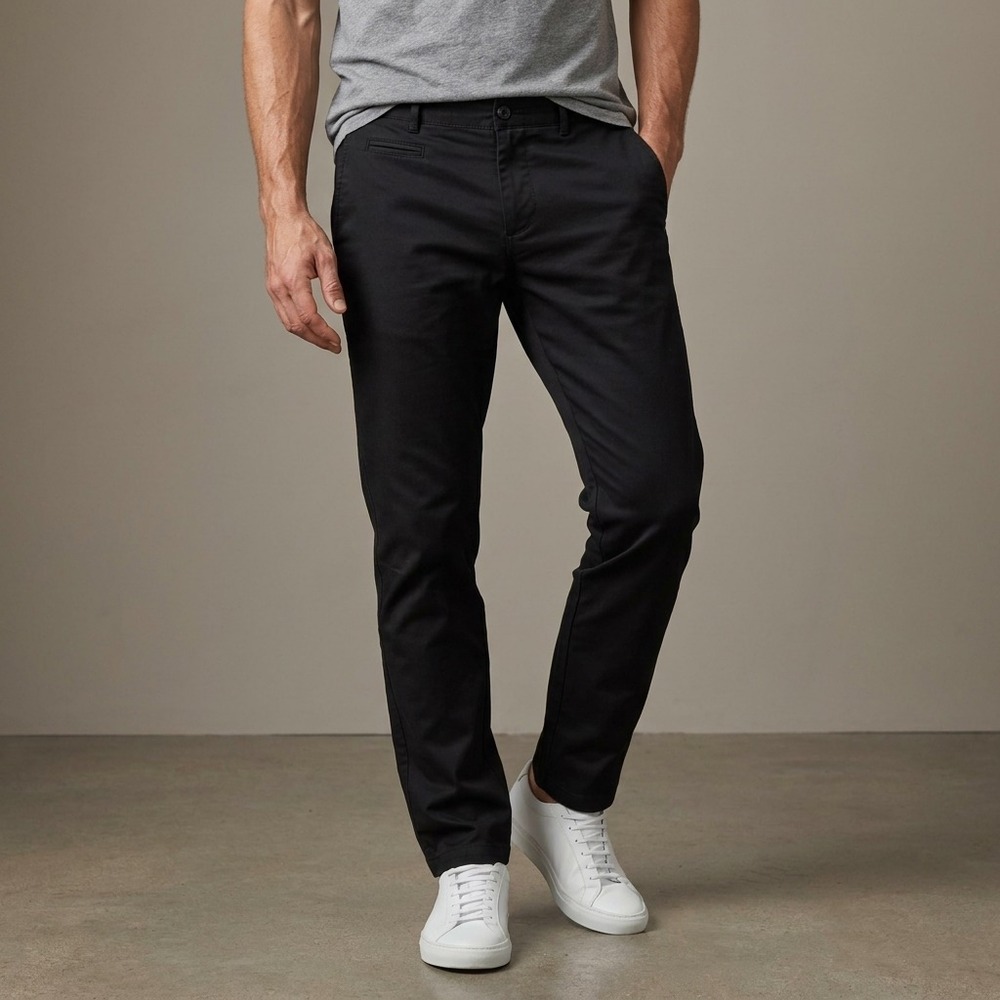 Wings + Horns Men's black twill Chino Pants button fly size 30